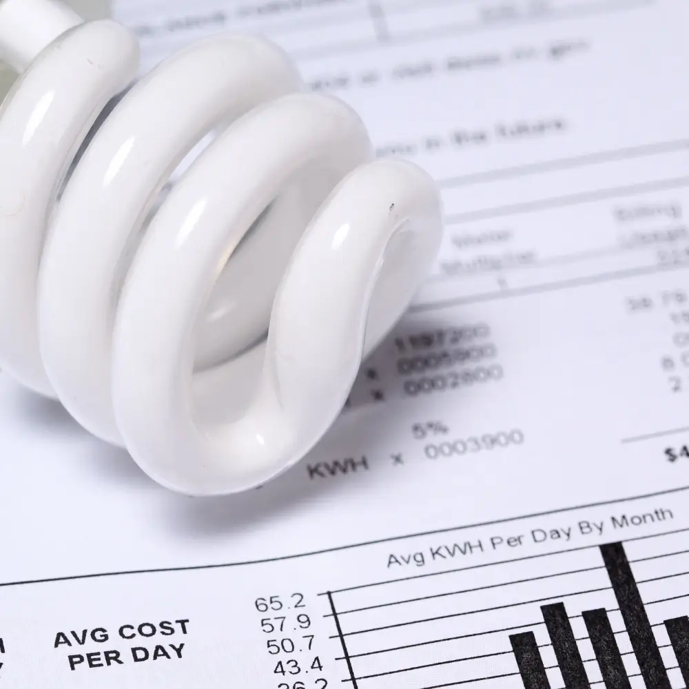 electric bill and led light bulb